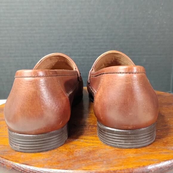 Giorgio Brutini Brown Tassel‎ Naples Leather Loafers Men's Size 10.5D - Picture 6 of 8